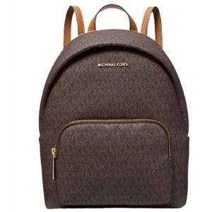 Michael Kors Large Backpack - MK Signature- Brown/Acorn